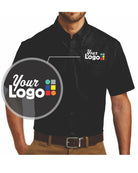 Port Authority S/S Carefree Poplin Custom Shirt, color: Deep Black