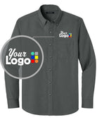 Port Authority L/S Nailhead Easy Care Custom Shirt, color: Deep Black