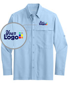 Port Authority L/S UV Daybreak Fishing Custom Shirt, color: Light Blue