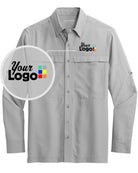 Port Authority L/S UV Daybreak Fishing Custom Shirt, color: Gusty Grey