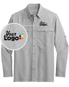 Port Authority L/S UV Daybreak Fishing Custom Shirt, color: Gusty Grey