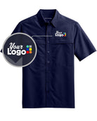 Port Authority S/S UV Daybreak Fishing Custom Shirt, color: True Navy