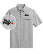 Port Authority S/S UV Daybreak Fishing Custom Shirt, color: Gusty Grey