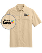 Port Authority S/S UV Daybreak Fishing Custom Shirt, color: Oat