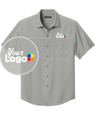 Port Authority S/S UV Dockside Custom Shirt, color: Gusty Grey