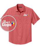 Port Authority S/S UV Dockside Custom Shirt, color: Coral Reef