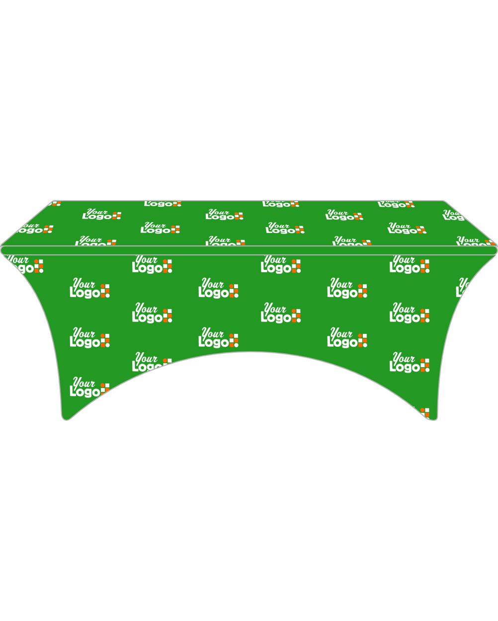 WearForm Stretch Fitted Max-Deco Custom Table Cover, color: Kelly