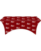 WearForm Stretch Fitted Max-Deco Custom Table Cover, color: Maroon