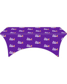 WearForm Stretch Fitted Max-Deco Custom Table Cover, color: Purple