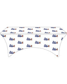 WearForm Stretch Fitted Max-Deco Custom Table Cover, color: White
