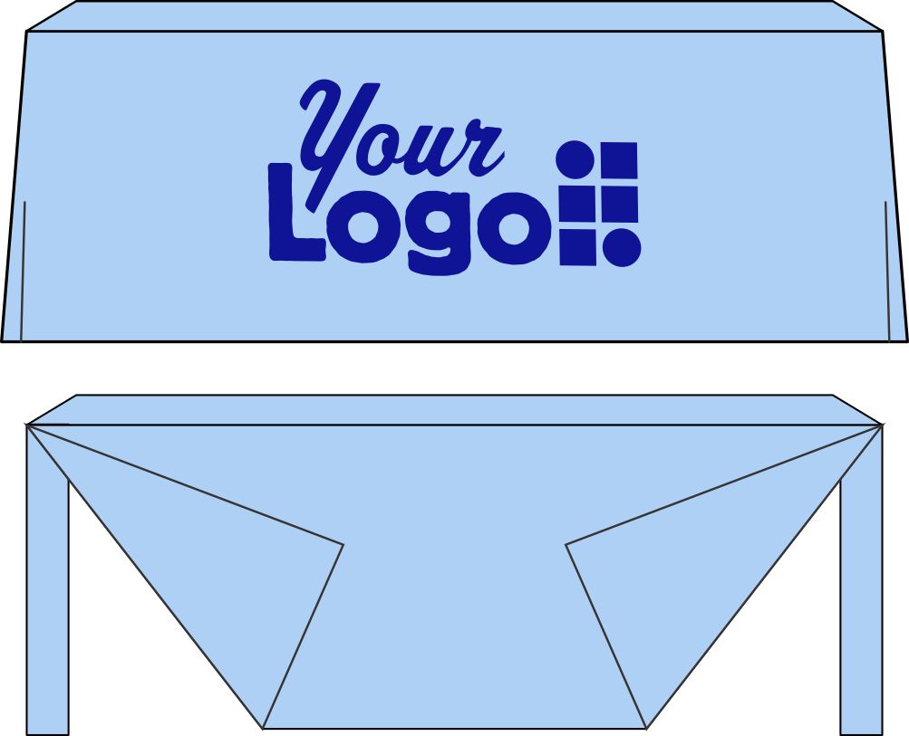 WearForm Fitted Ascoza Custom Table Cover, color: Blue Mist