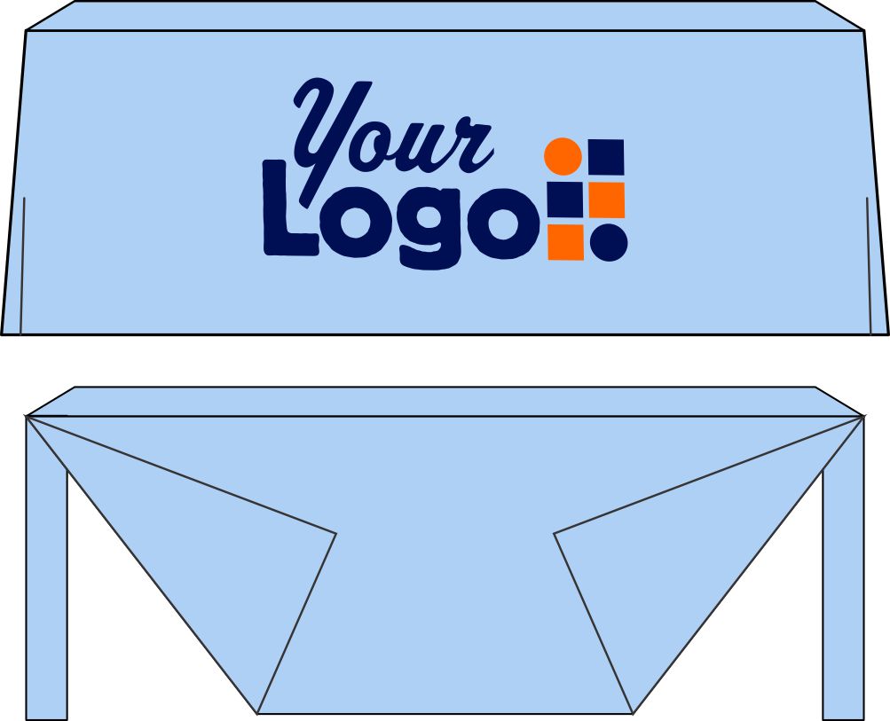 WearForm Fitted Ascoza Custom Table Cover, color: Blue Mist