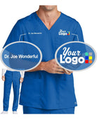 WonderWink Premiere Flex V-Neck Custom Scrub Uniform, color: Royal