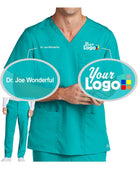 WonderWink Premiere Flex V-Neck Custom Scrub Uniform, color: Teal