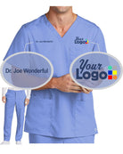 WonderWink Premiere Flex V-Neck Custom Scrub Uniform, color: Ceil