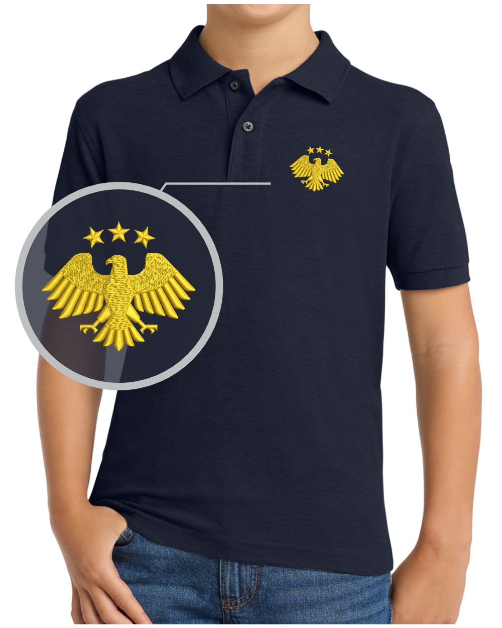Port Authority S/S Honoring Syria's Second Independence Golf Shirt, color: Navy