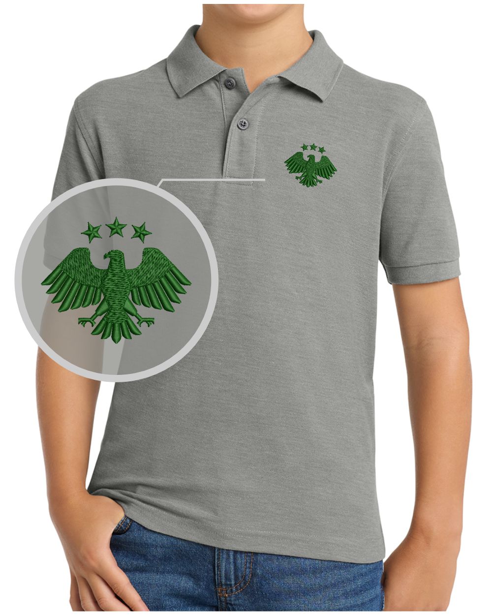 Port Authority S/S Honoring Syria's Second Independence Golf Shirt, color: Cool Grey