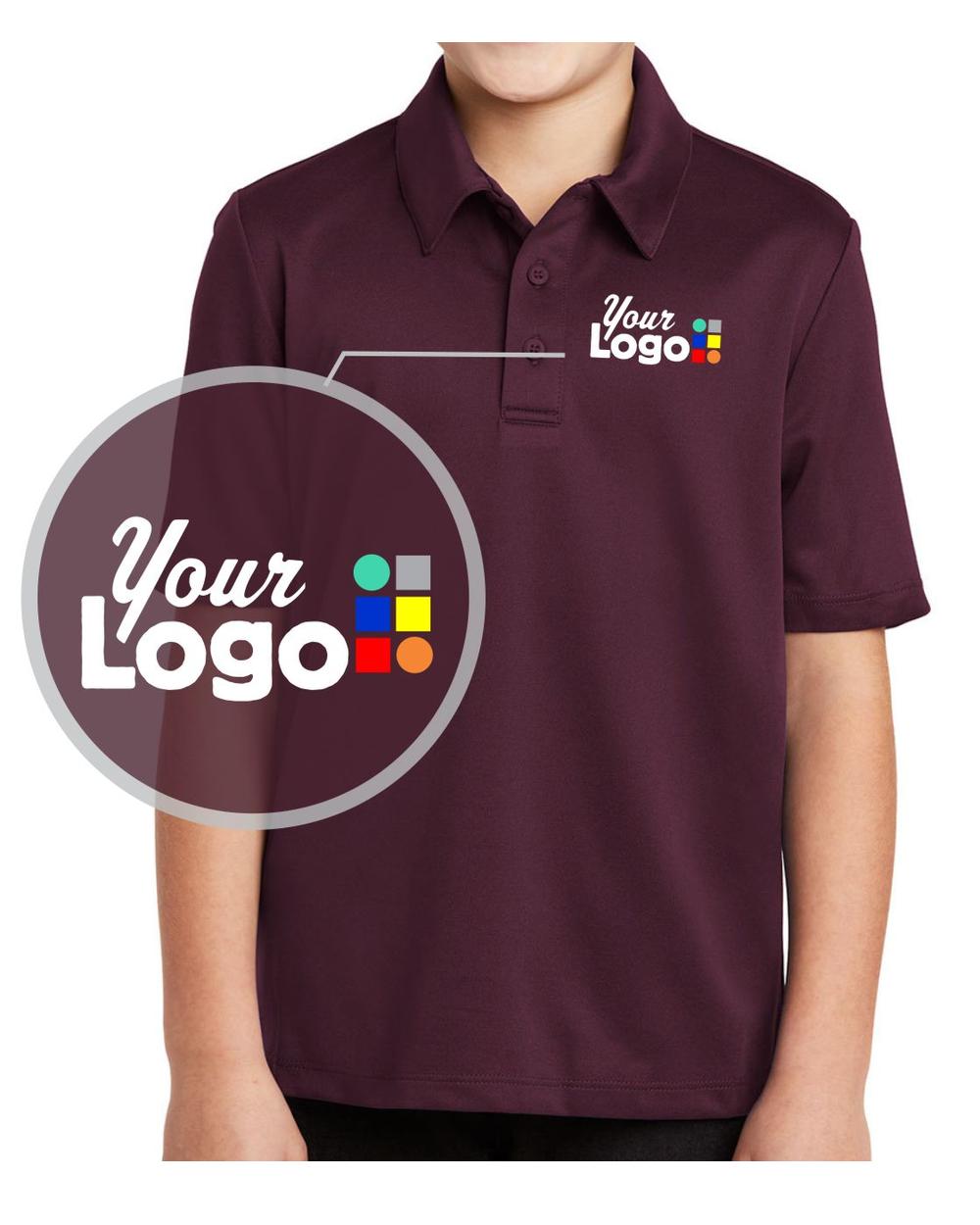 Port Authority S/S Silk Touch Custom Golf Shirt, color: Maroon
