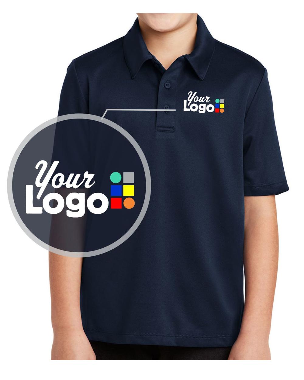 Port Authority S/S Silk Touch Custom Golf Shirt, color: Navy