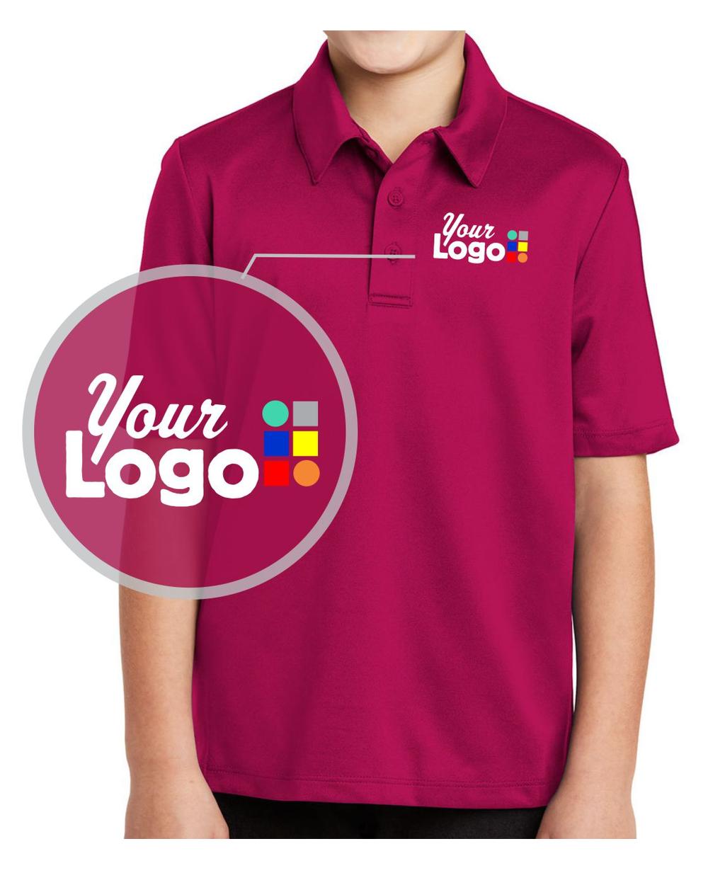 Port Authority S/S Silk Touch Custom Golf Shirt, color: Pink Raspberry