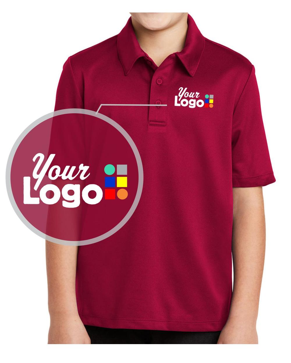 Port Authority S/S Silk Touch Custom Golf Shirt, color: Red
