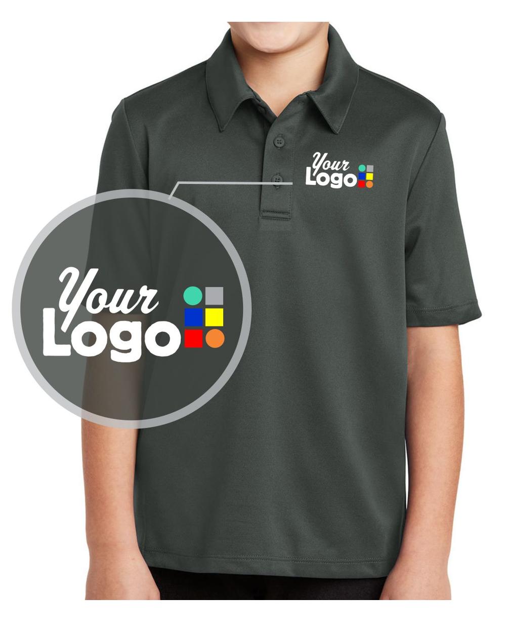 Port Authority S/S Silk Touch Custom Golf Shirt, color: Steel Grey
