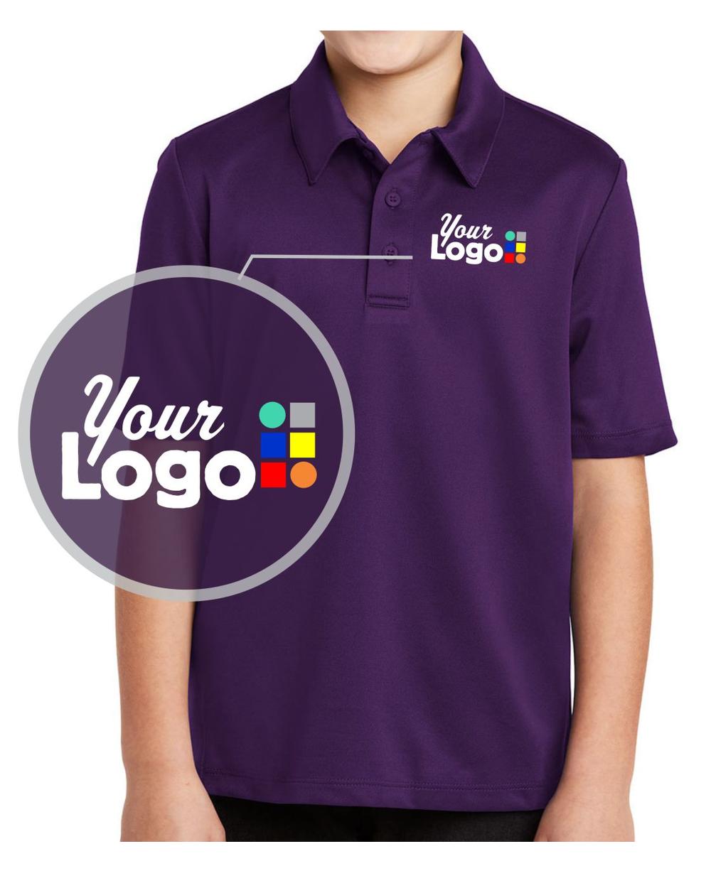 Port Authority S/S Silk Touch Custom Golf Shirt, color: Bright Purple