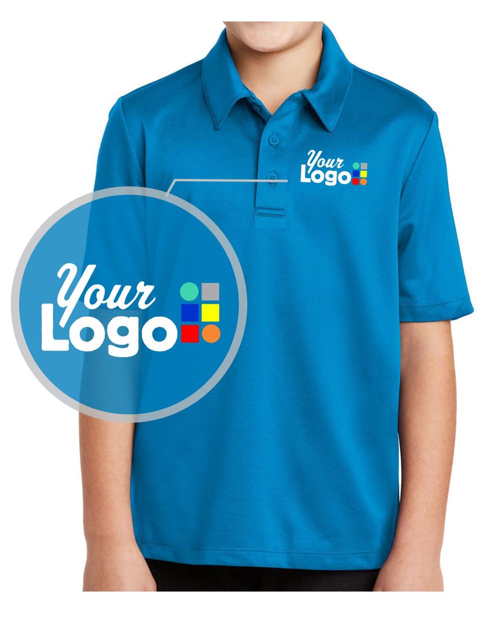 Port Authority S/S Silk Touch Custom Golf Shirt, color: Brilliant Blue