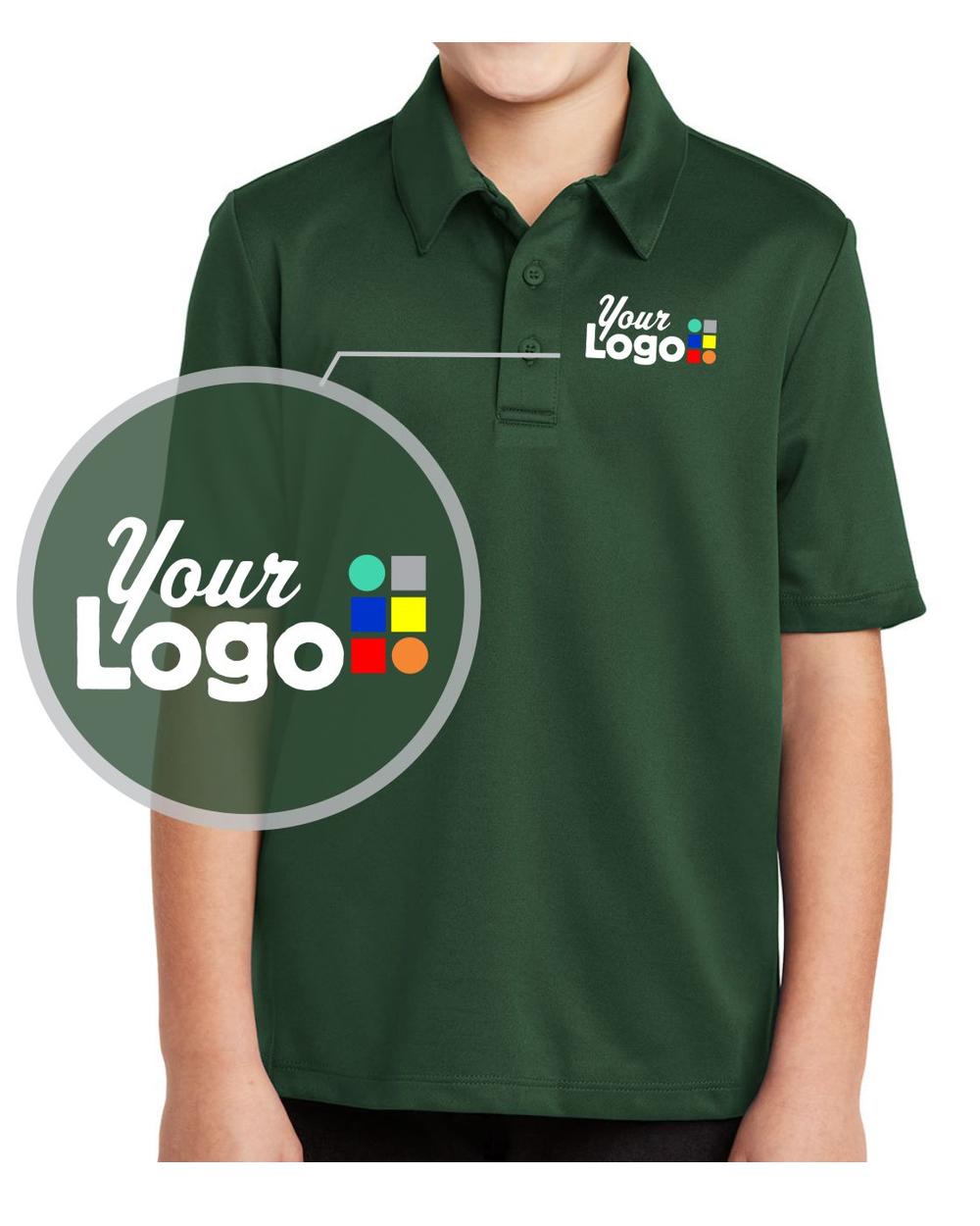 Port Authority S/S Silk Touch Custom Golf Shirt, color: Dark Green