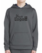 Sport-Tek ColorBlock Custom Hoodie, color: Dark Smoke Grey/Navy