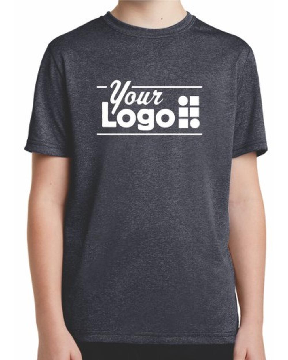 Sport-Tek S/S Heather Contender Custom T-Shirt, color: Graphite Heather