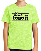 Sport-Tek S/S Electric Heather Custom T-Shirt, color: Lime Shock Electric