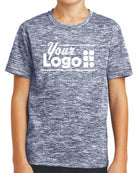 Sport-Tek S/S Electric Heather Custom T-Shirt, color: True Navy Electric