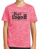 Sport-Tek S/S Electric Heather Custom T-Shirt, color: Power Pink Electric