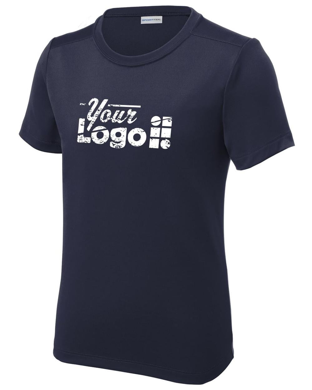 Sport-Tek S/S Posi-UV Pro Scoop Neck Custom T-Shirt, color: True Navy
