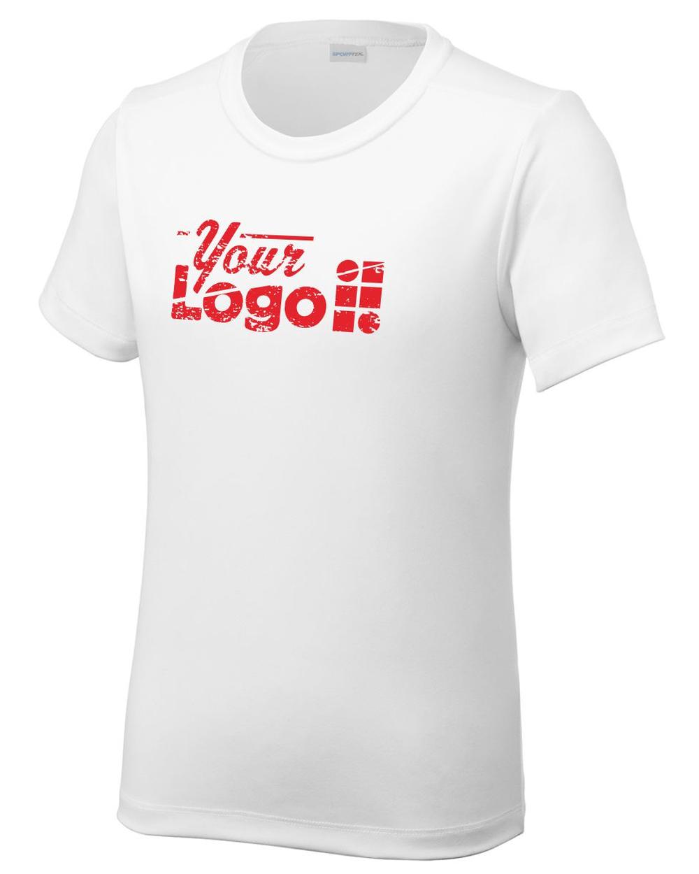 Sport-Tek S/S Posi-UV Pro Scoop Neck Custom T-Shirt, color: White