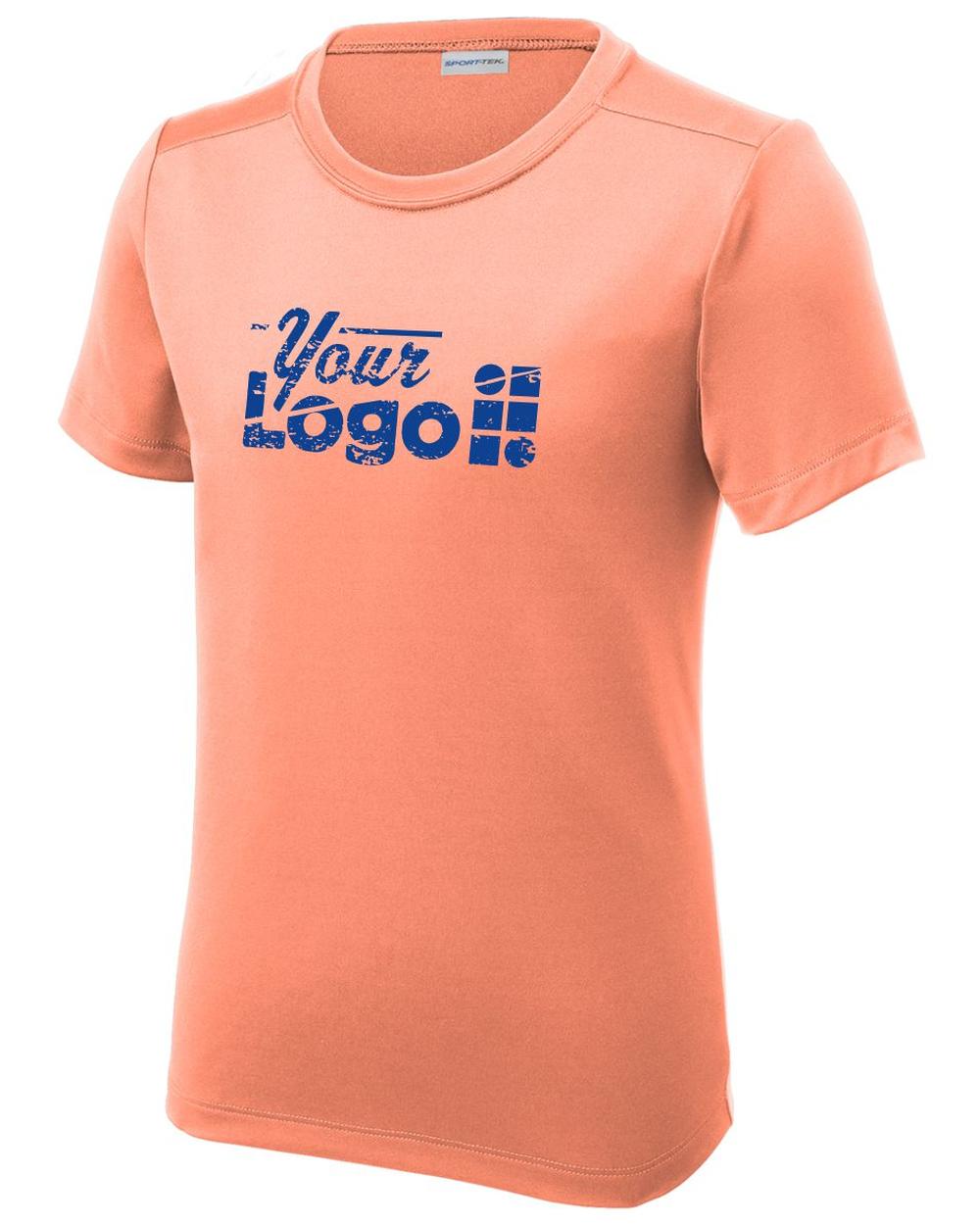 Sport-Tek S/S Posi-UV Pro Scoop Neck Custom T-Shirt, color: Soft Coral