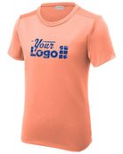 Sport-Tek S/S Posi-UV Pro Scoop Neck Custom T-Shirt, color: Soft Coral